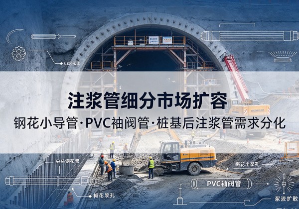 松潘注浆管细分市场扩容，隧道钢花小导管、PVC 袖阀管、桩基后注浆管需求分化